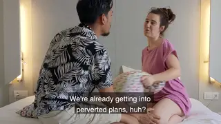 Stepsister Embraces First Interracial Encounter in Hotel