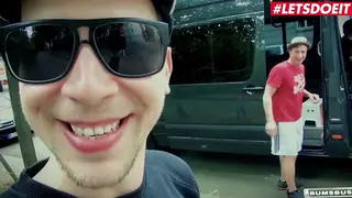 Redhead European Teen Takes a Stranger in the Car