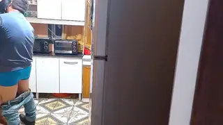 Asian Latina BBW Cheats With Boss on Kitchen Desk
