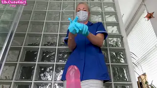 Naughty Nurse Delivers JOI Handjob in Clinic