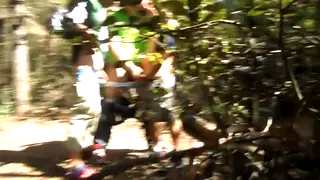 Three Men Caught in a Wild Outdoor Threesome