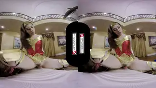 Brunette MILF Rides in VR Cosplay Blowjob