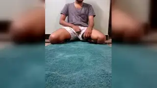 Indian Teen Jerks Uncut Monster Cock to Messy Finish