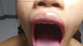 Petite Asian Brunette Masturbates to Squirting Climax