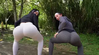 Asian Tutor Guides a Couple Through Anal Play Outdoors