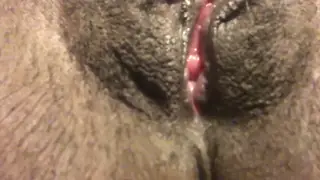 Ebony Woman Fingers Her Hairy Pussy Solo