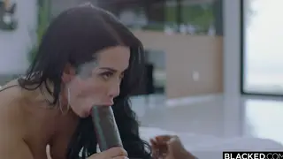 Goth Queen Worships a Massive BBC Before a Facial