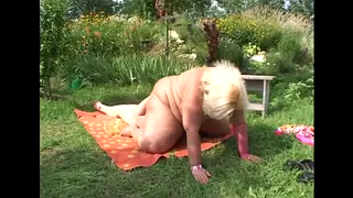 Voluptuous BBW Lesbians Explore Each Other Outdoors