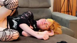 Petite Redhead Auditions with Interracial Couch Fuck