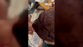 BBW Girlfriend Gives Uncut Blowjob and Handjob Combo