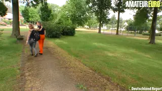 Blonde European MILF Takes Stranger Deep Before Mouthful Finish