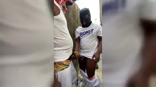 Muscular Ebony Stud Claims His Partner in a Tight Corner