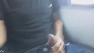 Latino Guy Jerks Off on a Moving Bus