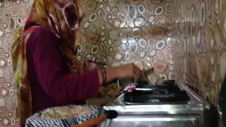 Indian Friend's Wife Gives Deep Oral in Kitchen While Husband Away