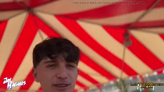 Slender Twink Strokes Uncut Cock to Explosive Finish