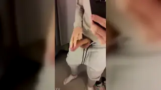 Amateur Guy Strokes His Thick Cock Close Up
