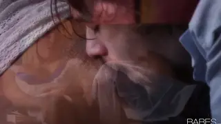 Busty Hairy Girlfriend Rides Her Man After Deep Blowjob