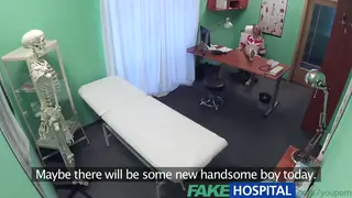 Blonde Nurse Delivers a Quick Blowjob in a Hospital Room