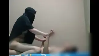 Mature Asian Wife Cheats While Husband Watches Nearby