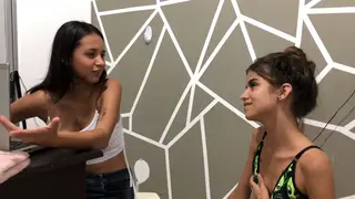 Petite Lesbians Explore Each Other During Office Casting