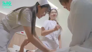Asian BBW Doctor Runs Creampie Clinic with Nurses