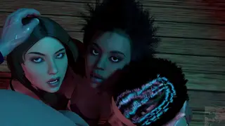 Asian and Ebony Beauties Connect at Nightclub