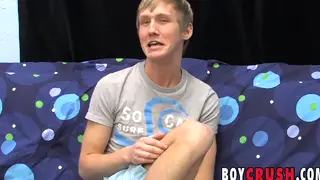 Blonde Twink Strokes Big Cock to Casting Cumshot