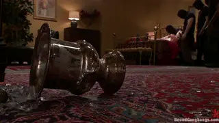 Blonde Bride Handles Multiple Men in a Hotel Gangbang