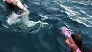 Three Busty European Teens Share Lesbian Pleasure Poolside