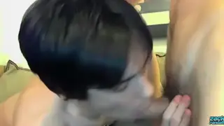 Hairy Bear and Bearded Partner Swap Oral on Couch