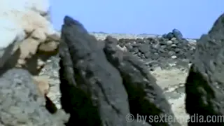 Blonde MILF Masturbates Sensually on Rocky Beach