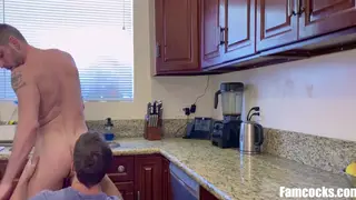 Stepdad Celebrates Birthday With Kitchen Counter Pounding