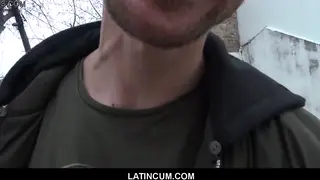 Latina Stranger Seduces Straight Latino Outdoors for Cash POV