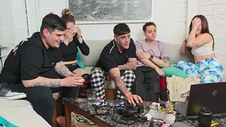 Game Night Sparks Bisexual Orgy with Latinas