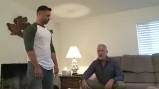 Three Stepdads Share Man in Mature Encounter