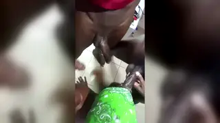 Group of Black Men Share a Rough Blowjob Session