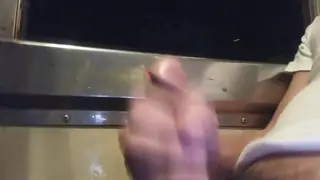 Asian Teen Strokes Uncut Cock to Explosive Finish in Car