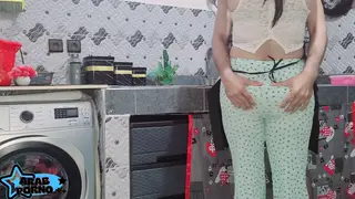 Arab Wife Dominates Kitchen Encounter With Anal Play