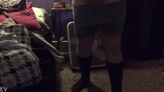Chubby Hunk Teases in Underwear Before Revealing His Cock