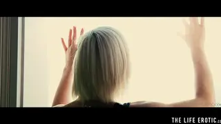 Blonde Bombshell Teases Nipples Before Solo Climax in Lingerie