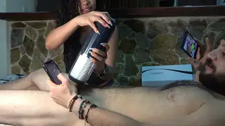 Busty Latina MILF Drains Toy Then Takes Cumshot
