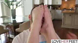 Busty Goddess Commands Feet Worship and Deep Throat