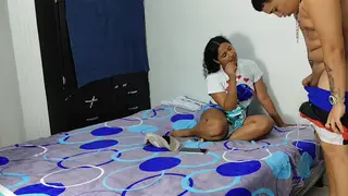 Petite Student Takes Deep Throat and Doggystyle from Friend
