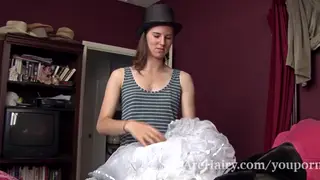 Petite Hairy Brunette Reveals Natural Body in Casting Interview
