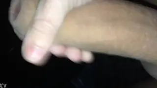 Amateur Guy Strokes Hard Outdoors to Cumshot