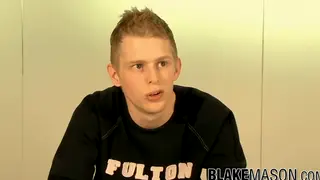 Blonde British Twink Strokes His Big Cock to a Hot Cumshot