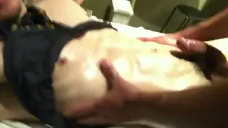 Uncut Stud Gets Pissed On During Massage