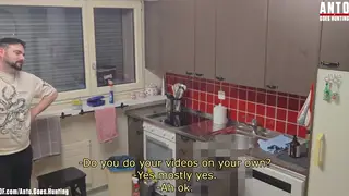 European Handyman in Uniform Takes First Blowjob from a Man