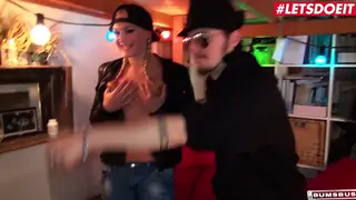 Blonde Euro Teen Takes a Stranger's Cock Deep in a Car