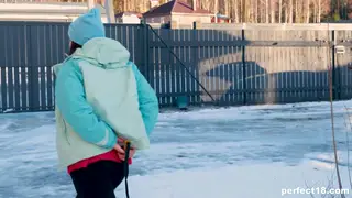 Curvy Teen Fingers Herself to Orgasm Outdoors
